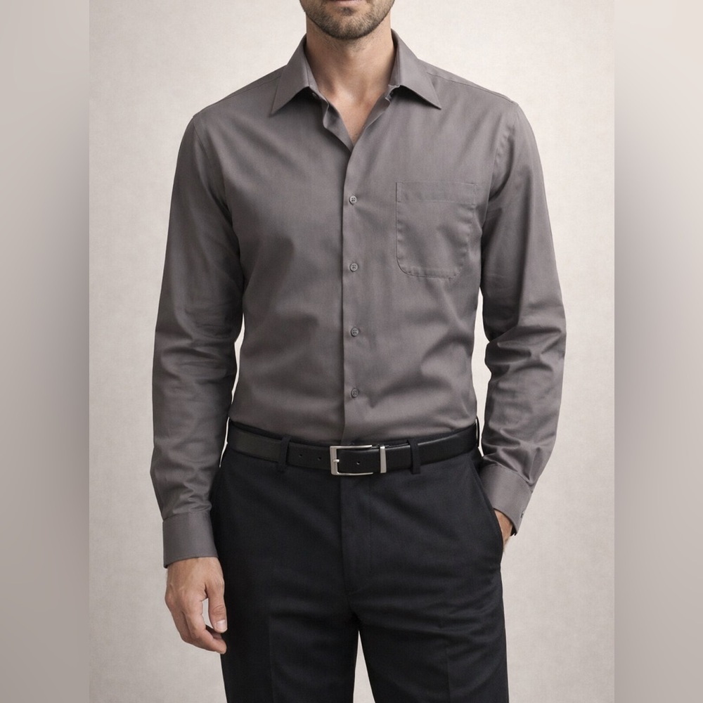 Claiborne Green/Gray Button Up Collared dress Shirt